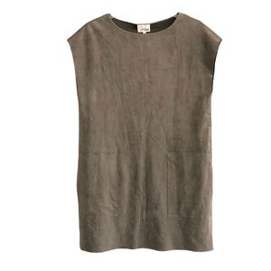 Aritzia Wilfred Free Nori Faux Suede Shift Dress Sandstorm Color Size Size S NEW